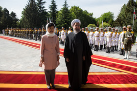 استقبال رسمی از رئیس جمهوری کره جنوبی 